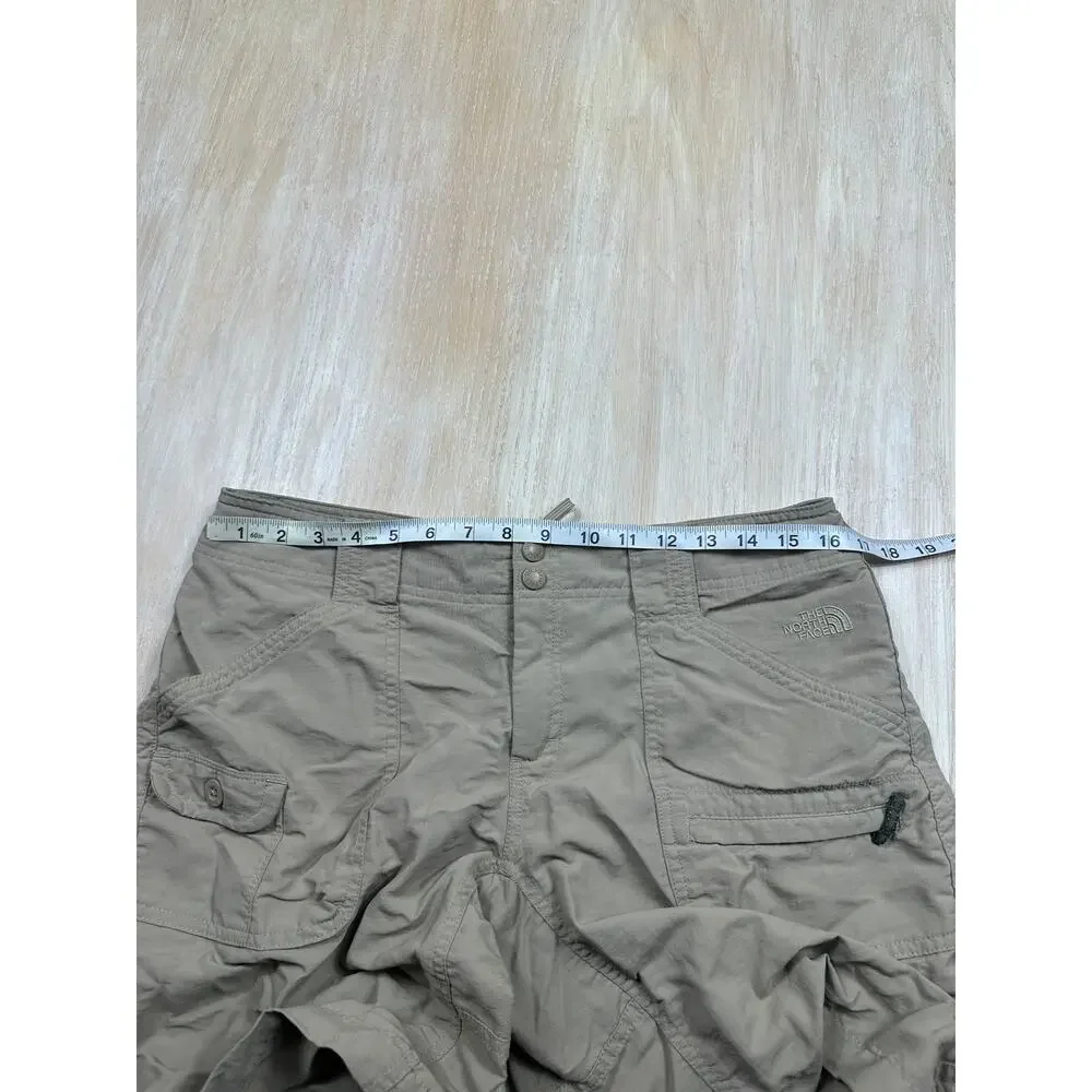 The North Face Paramount Taupe Nylon Hiking Cargo Travel Outdoor Shorts 10